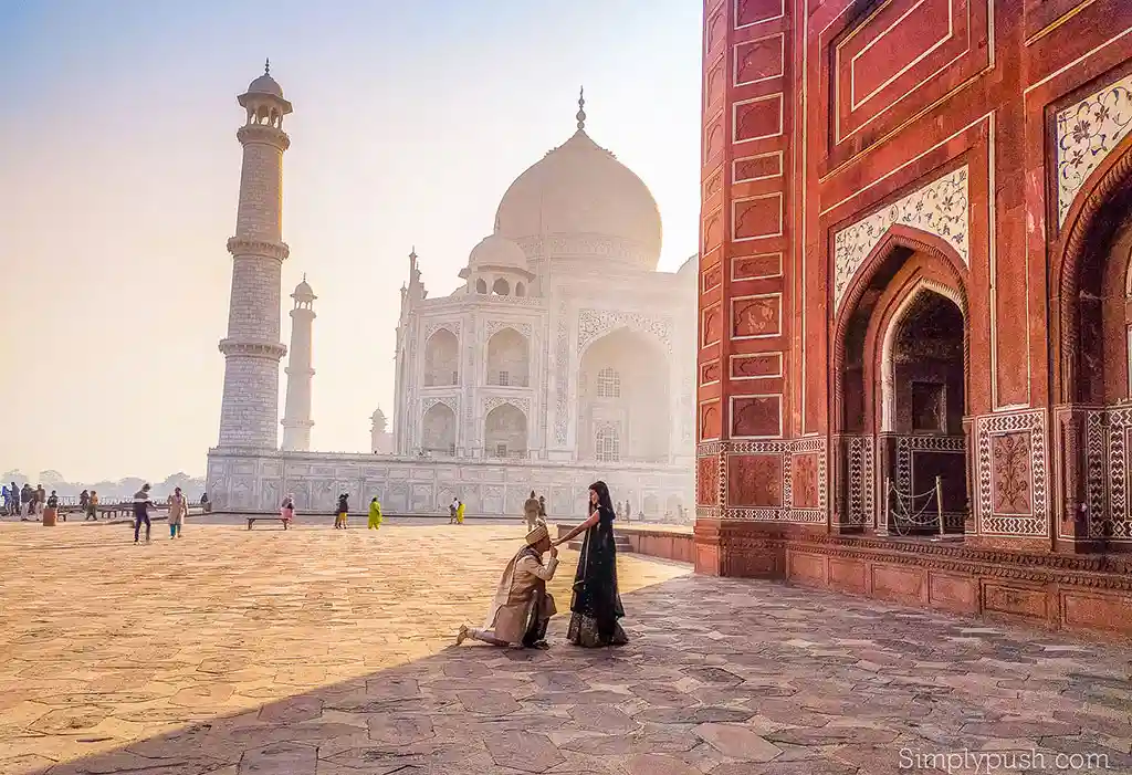 Couple at palace